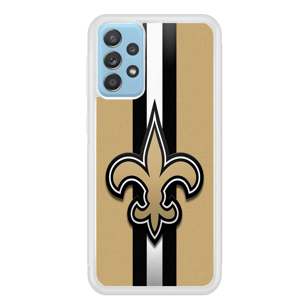 NFL New Orleans Saints 001 Samsung Galaxy A72 Case-Phone Case-Rubber White (2D Case)-Altracase