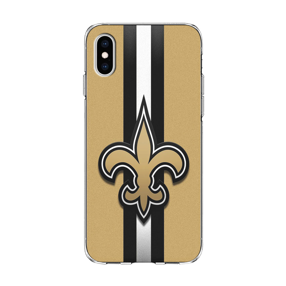 NFL New Orleans Saints 001 iPhone Xs Case-Phone Case-Clear Soft Case-Altracase