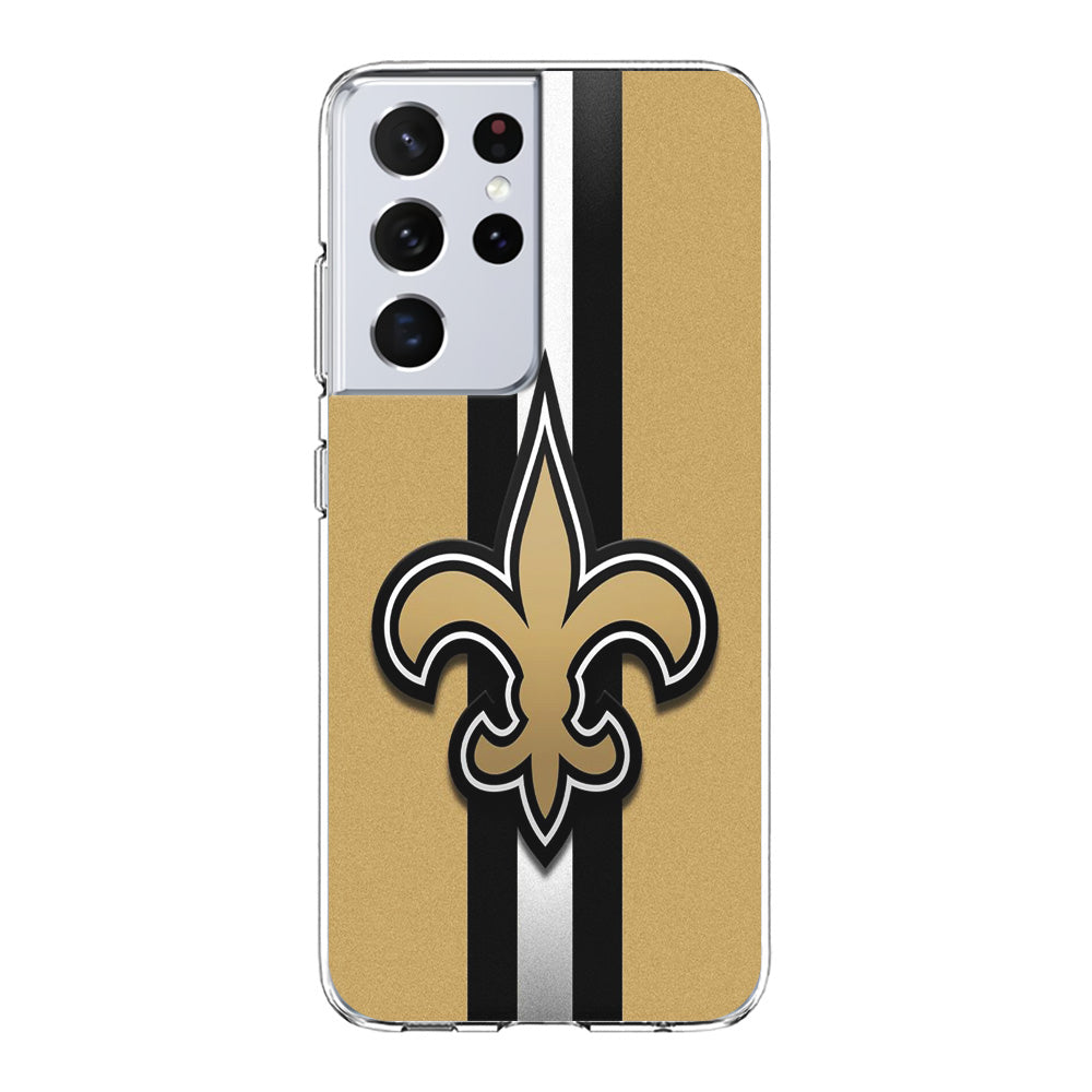 NFL New Orleans Saints 001 Samsung Galaxy S21 Ultra Case-Phone Case-Clear Soft Case-Altracase