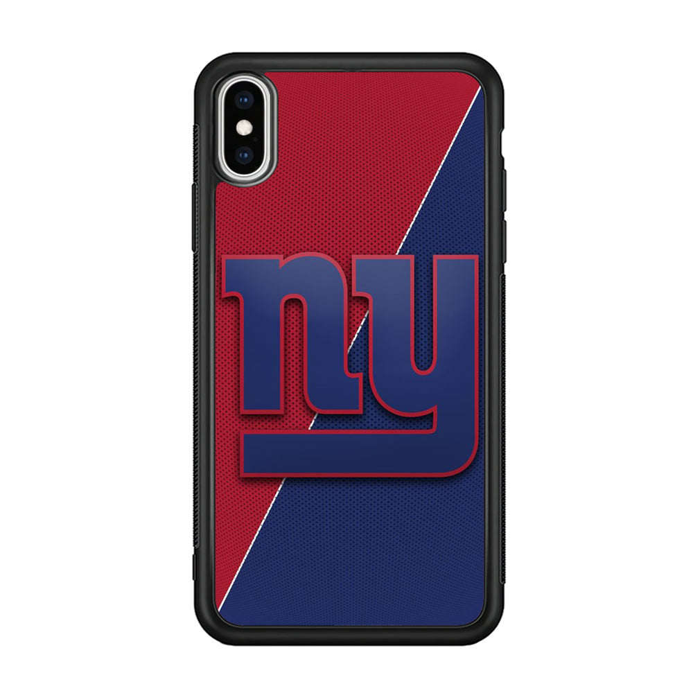NFL New York Giants 001 iPhone Xs Case-Phone Case-Rubber Black (2D Case)-Altracase