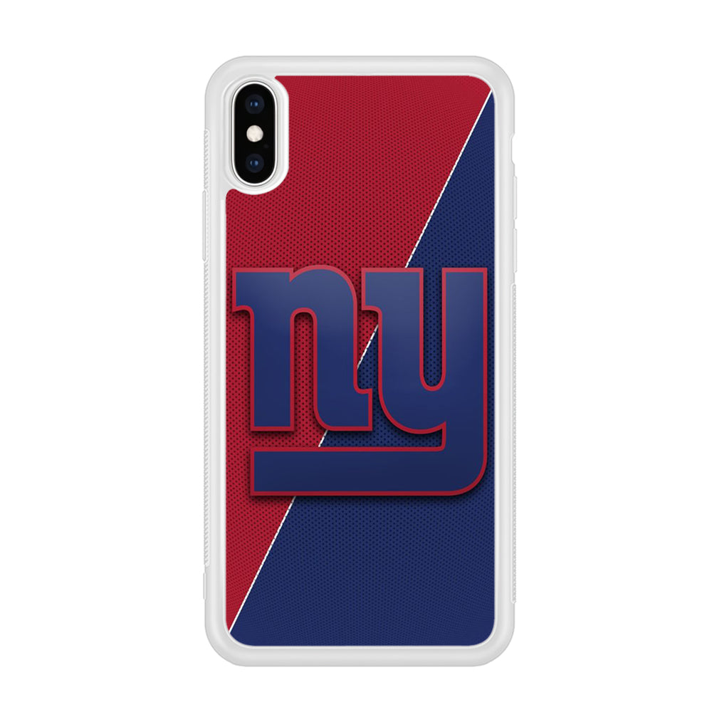 NFL New York Giants 001 iPhone Xs Case-Phone Case-Rubber White (2D Case)-Altracase