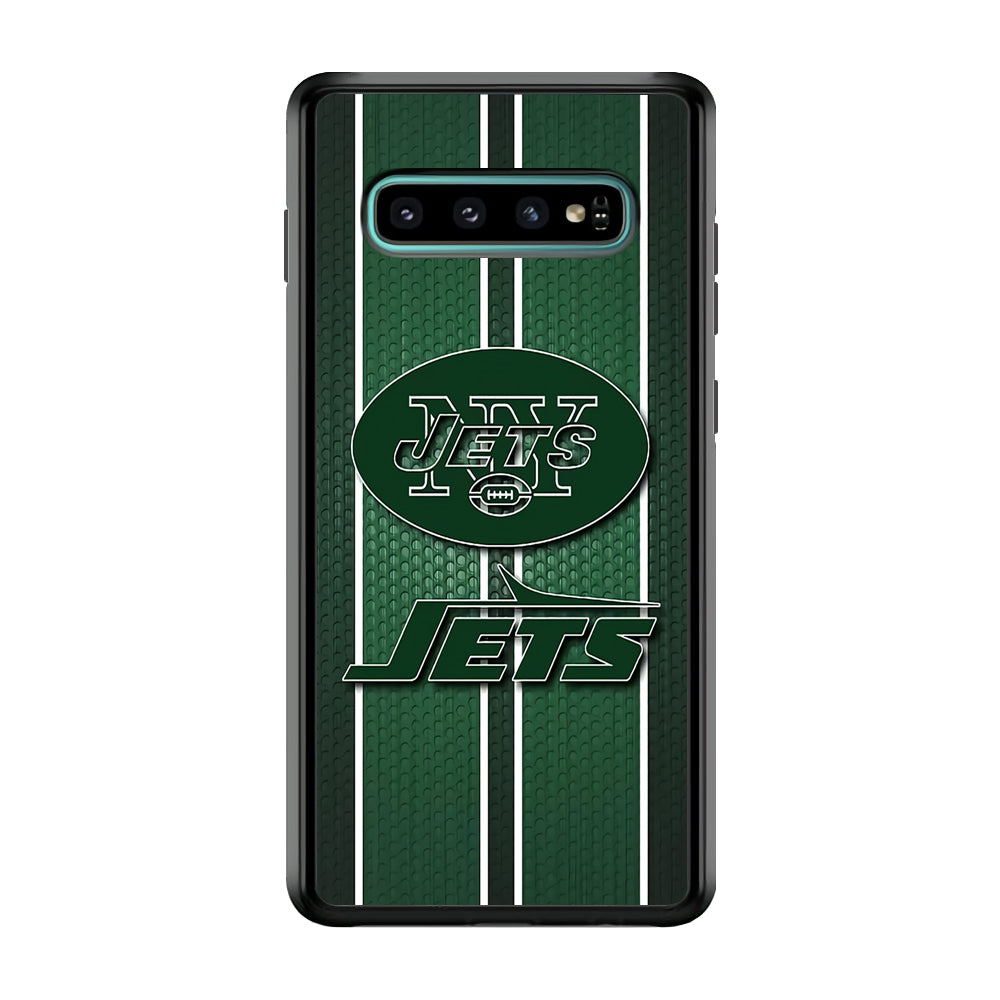 NFL New York Jets 001 Samsung Galaxy S10 Case-Phone Case-Rubber Black (2D Case)-Altracase