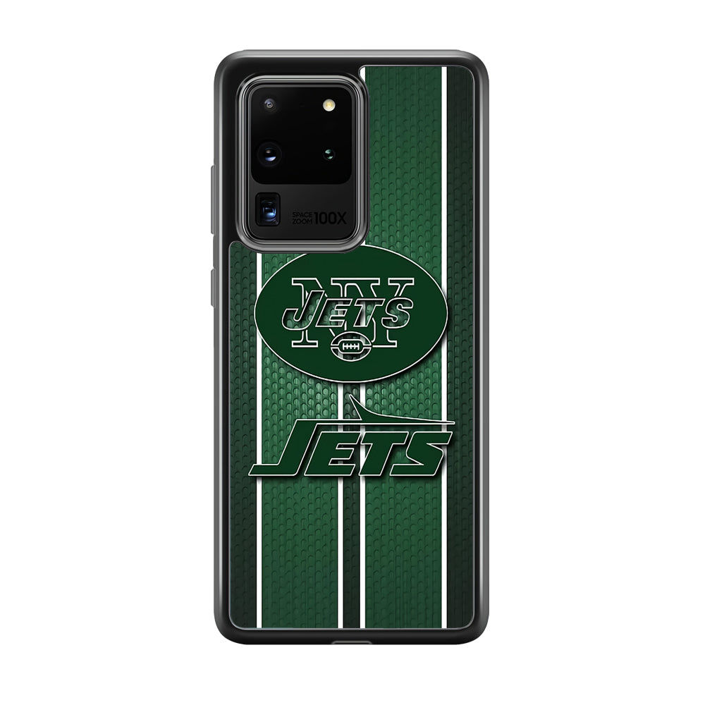 NFL New York Jets 001 Samsung Galaxy S20 Ultra Case-Phone Case-Rubber Black (2D Case)-Altracase