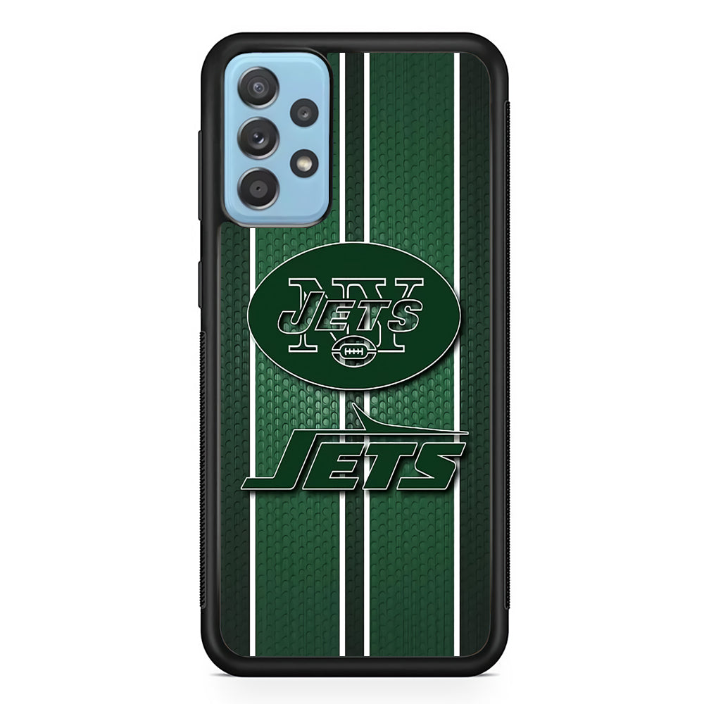 NFL New York Jets 001 Samsung Galaxy A72 Case-Phone Case-Rubber Black (2D Case)-Altracase