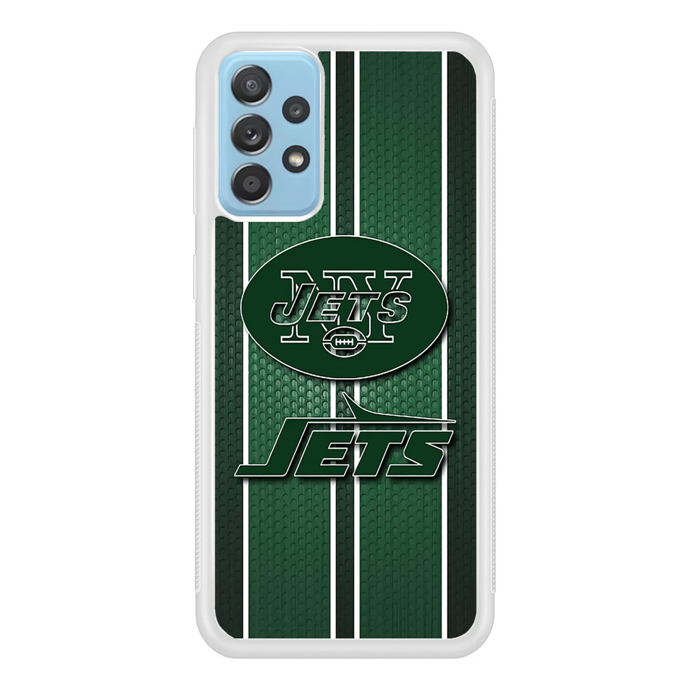 NFL New York Jets 001 Samsung Galaxy A72 Case-Phone Case-Rubber White (2D Case)-Altracase