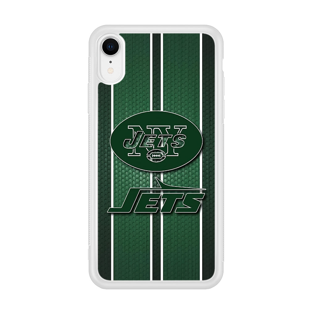 NFL New York Jets 001 iPhone XR Case-Phone Case-Rubber White (2D Case)-Altracase