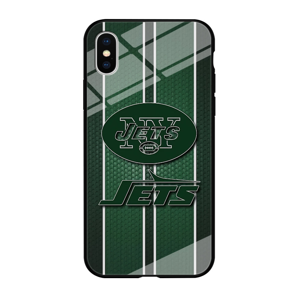NFL New York Jets 001 iPhone Xs Case-Phone Case-Tempered Glass Case-Altracase