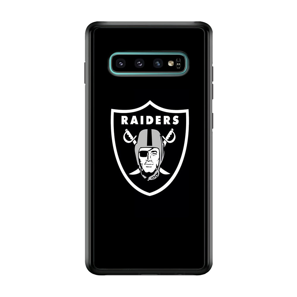 NFL Oakland Raiders 001 Samsung Galaxy S10 Case-Phone Case-Rubber Black (2D Case)-Altracase
