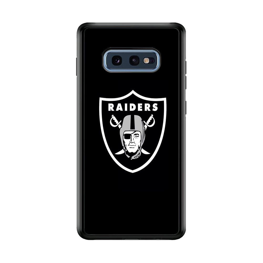 NFL Oakland Raiders 001 Samsung Galaxy S10E Case-Phone Case-Rubber Black (2D Case)-Altracase