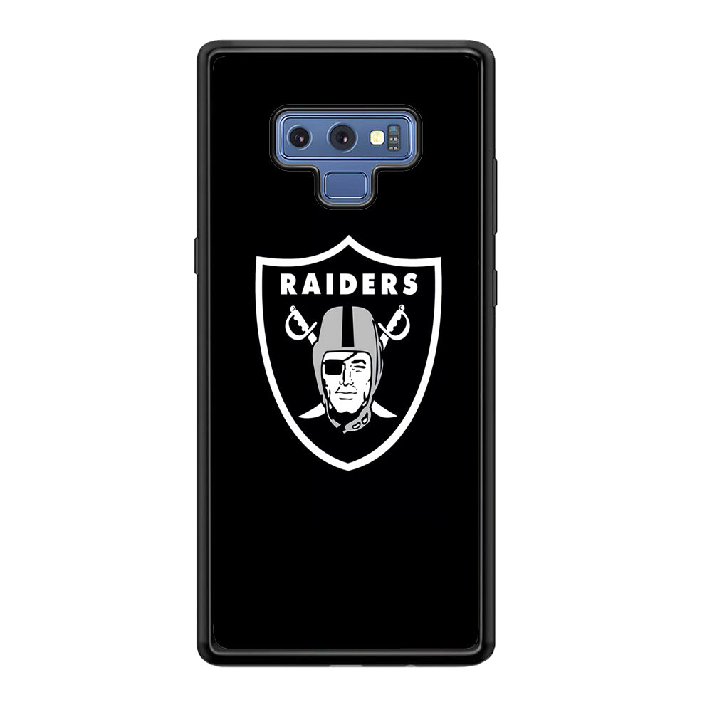 NFL Oakland Raiders 001 Samsung Galaxy Note 9 Case-Phone Case-Rubber Black (2D Case)-Altracase