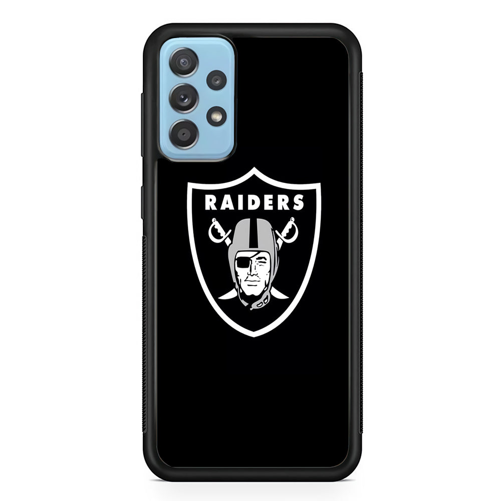 NFL Oakland Raiders 001 Samsung Galaxy A52 Case-Phone Case-Rubber Black (2D Case)-Altracase