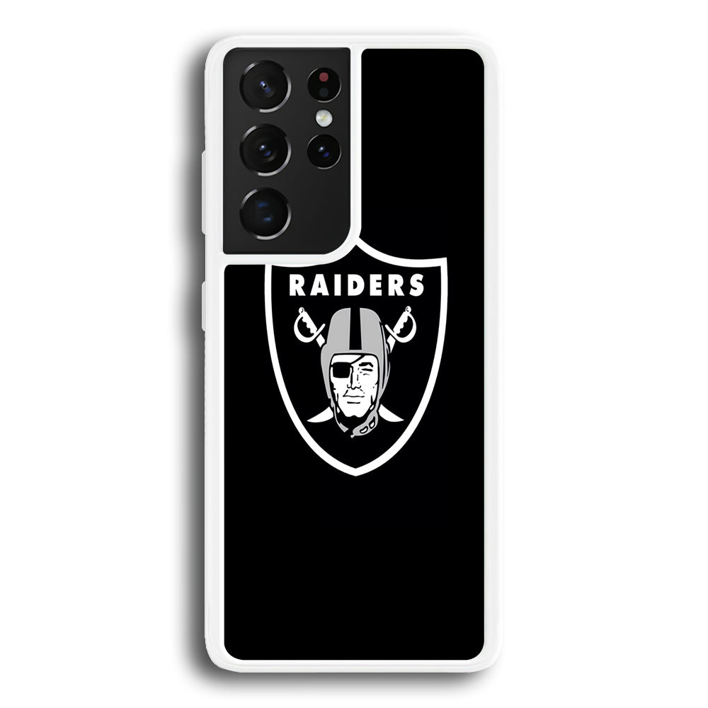 NFL Oakland Raiders 001 Samsung Galaxy S21 Ultra Case-Phone Case-Rubber White (2D Case)-Altracase