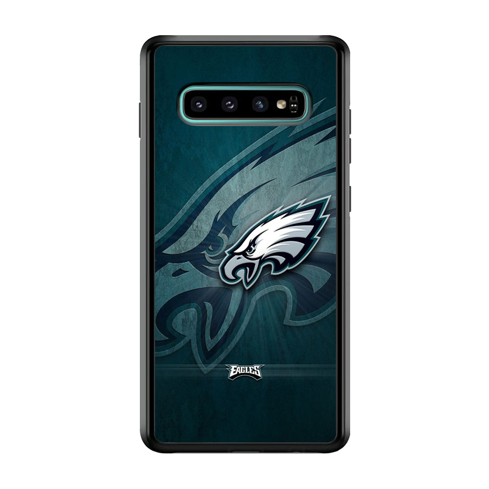 NFL Philadelphia Eagles 001 Samsung Galaxy S10 Case-Phone Case-Rubber Black (2D Case)-Altracase