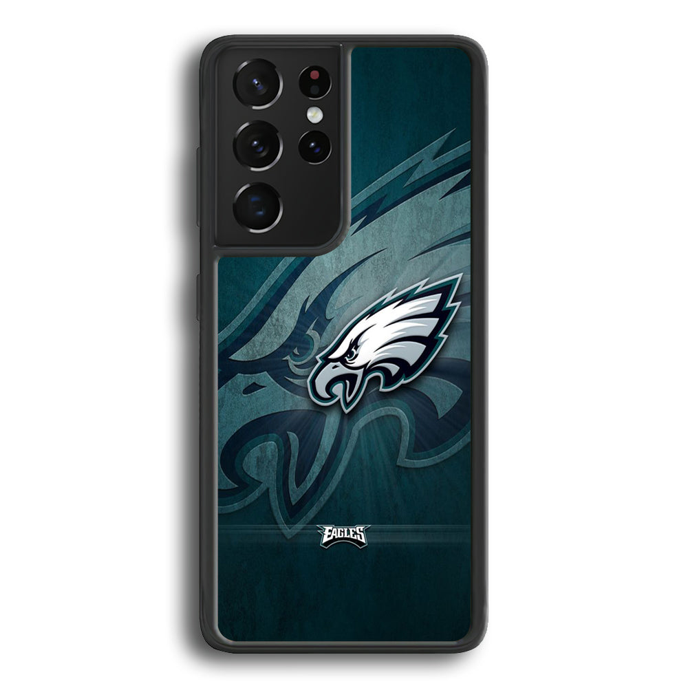 NFL Philadelphia Eagles 001 Samsung Galaxy S21 Ultra Case-Phone Case-Rubber Black (2D Case)-Altracase