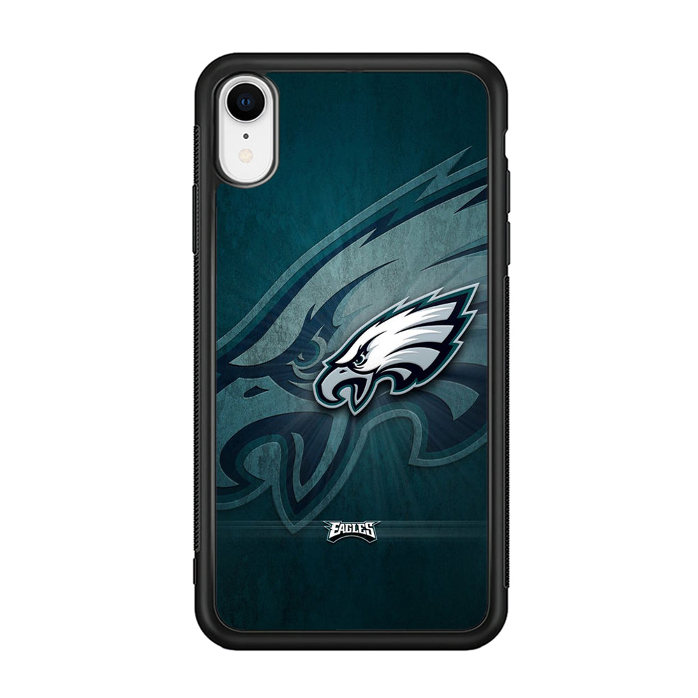 NFL Philadelphia Eagles 001 iPhone XR Case-Phone Case-Rubber Black (2D Case)-Altracase