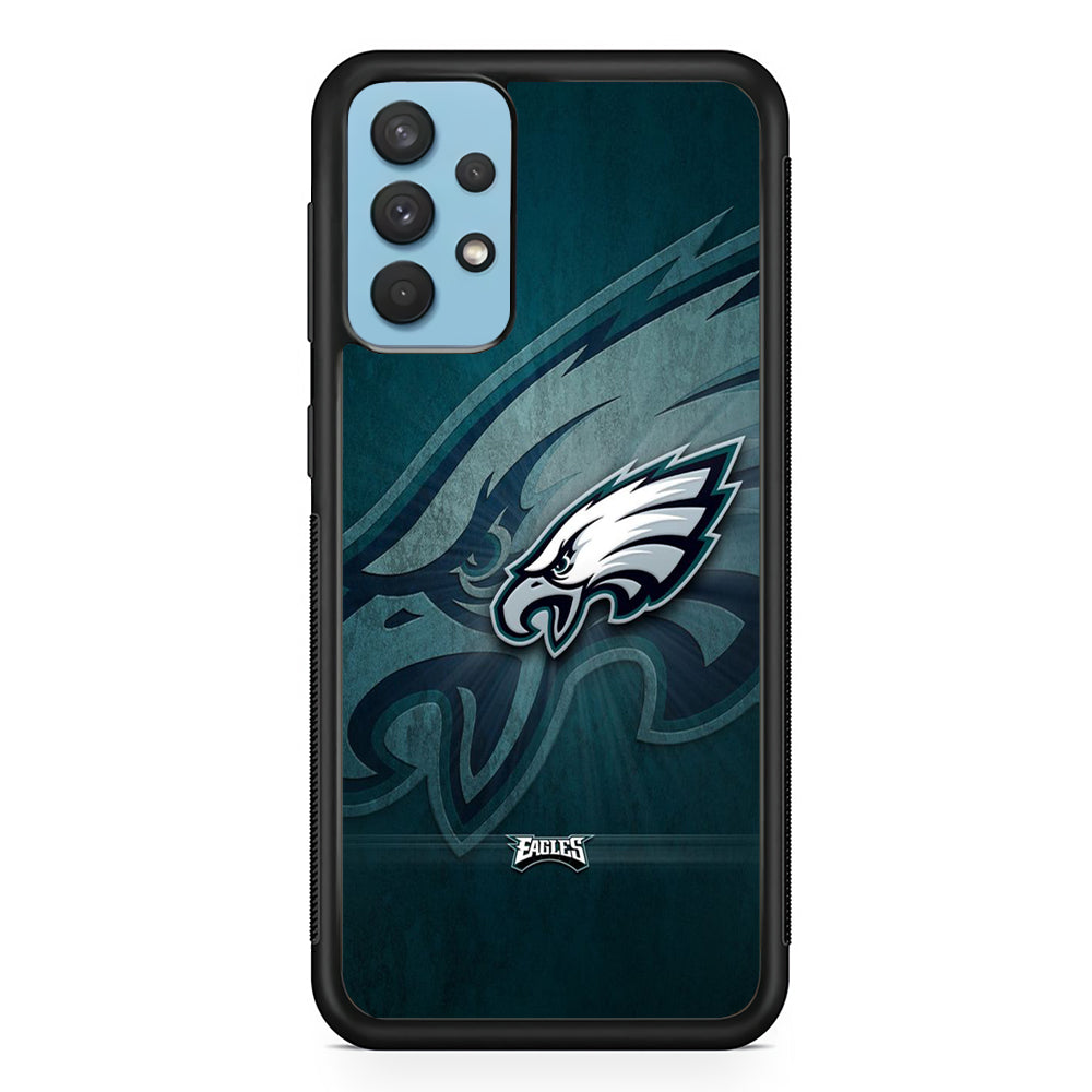 NFL Philadelphia Eagles 001 Samsung Galaxy A32 Case-Phone Case-Rubber Black (2D Case)-Altracase