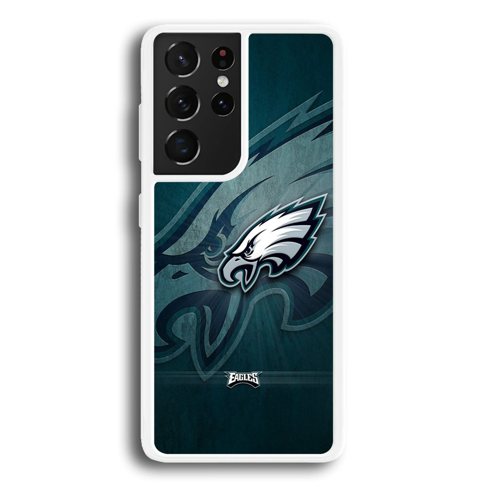 NFL Philadelphia Eagles 001 Samsung Galaxy S21 Ultra Case-Phone Case-Rubber White (2D Case)-Altracase