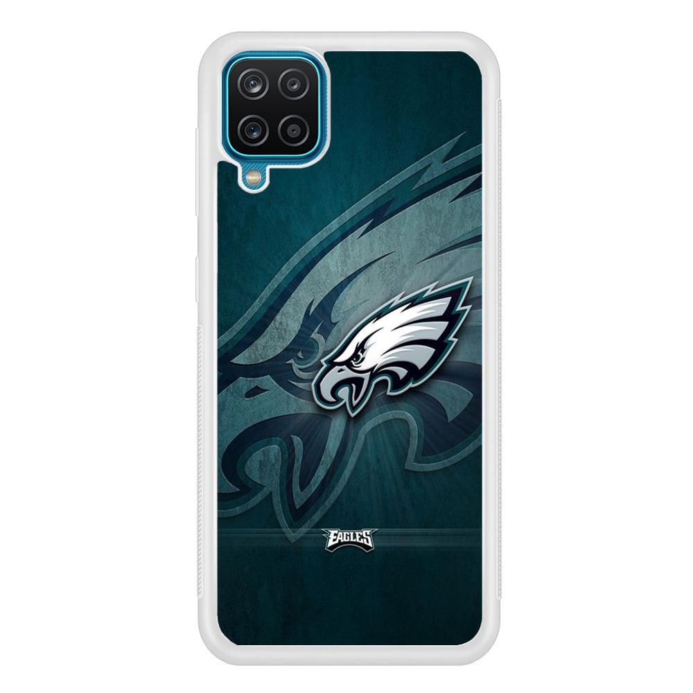 NFL Philadelphia Eagles 001 Samsung Galaxy A12 Case-Phone Case-Rubber White (2D Case)-Altracase