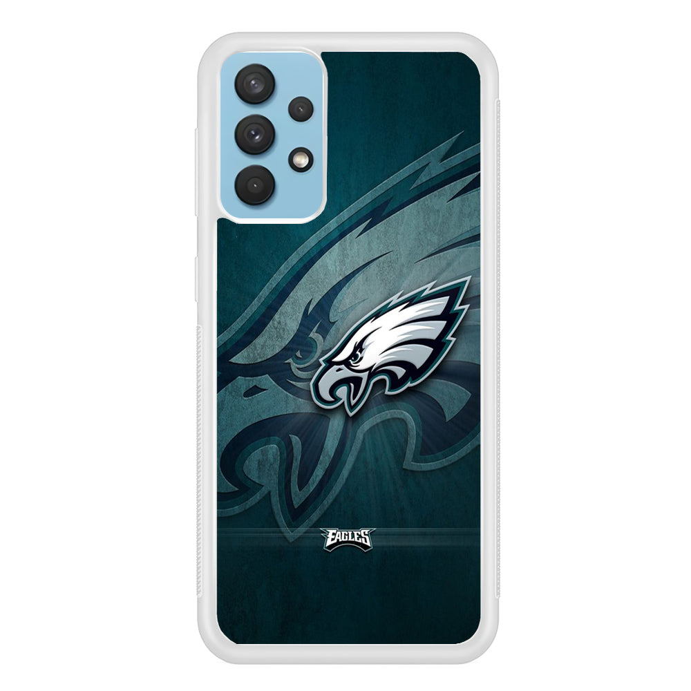 NFL Philadelphia Eagles 001 Samsung Galaxy A32 Case-Phone Case-Rubber White (2D Case)-Altracase