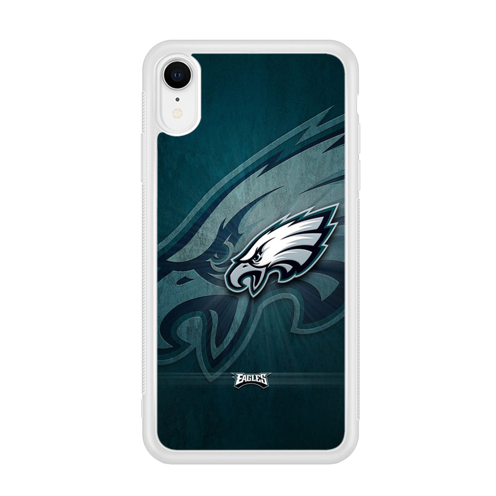 NFL Philadelphia Eagles 001 iPhone XR Case-Phone Case-Rubber White (2D Case)-Altracase
