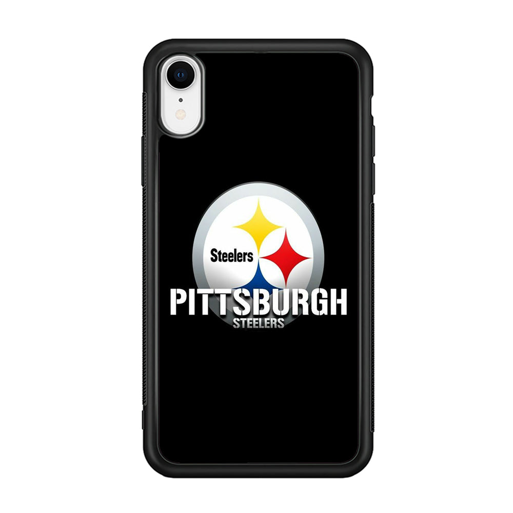 NFL Pittsburgh Steelers 001 iPhone XR Case-Phone Case-Rubber Black (2D Case)-Altracase