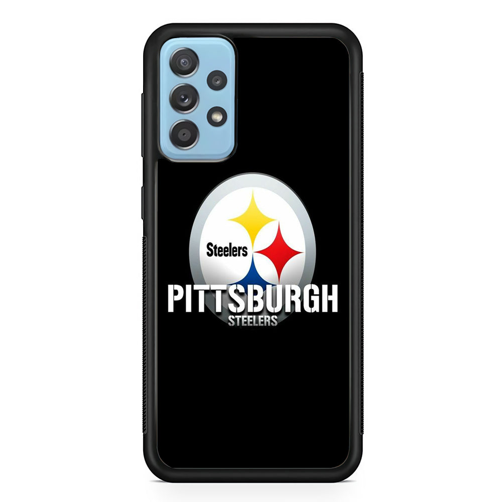 NFL Pittsburgh Steelers 001 Samsung Galaxy A52 Case-Phone Case-Rubber Black (2D Case)-Altracase