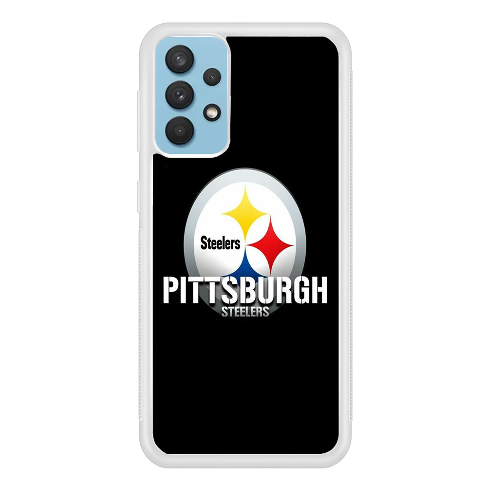 NFL Pittsburgh Steelers 001 Samsung Galaxy A32 Case-Phone Case-Rubber White (2D Case)-Altracase