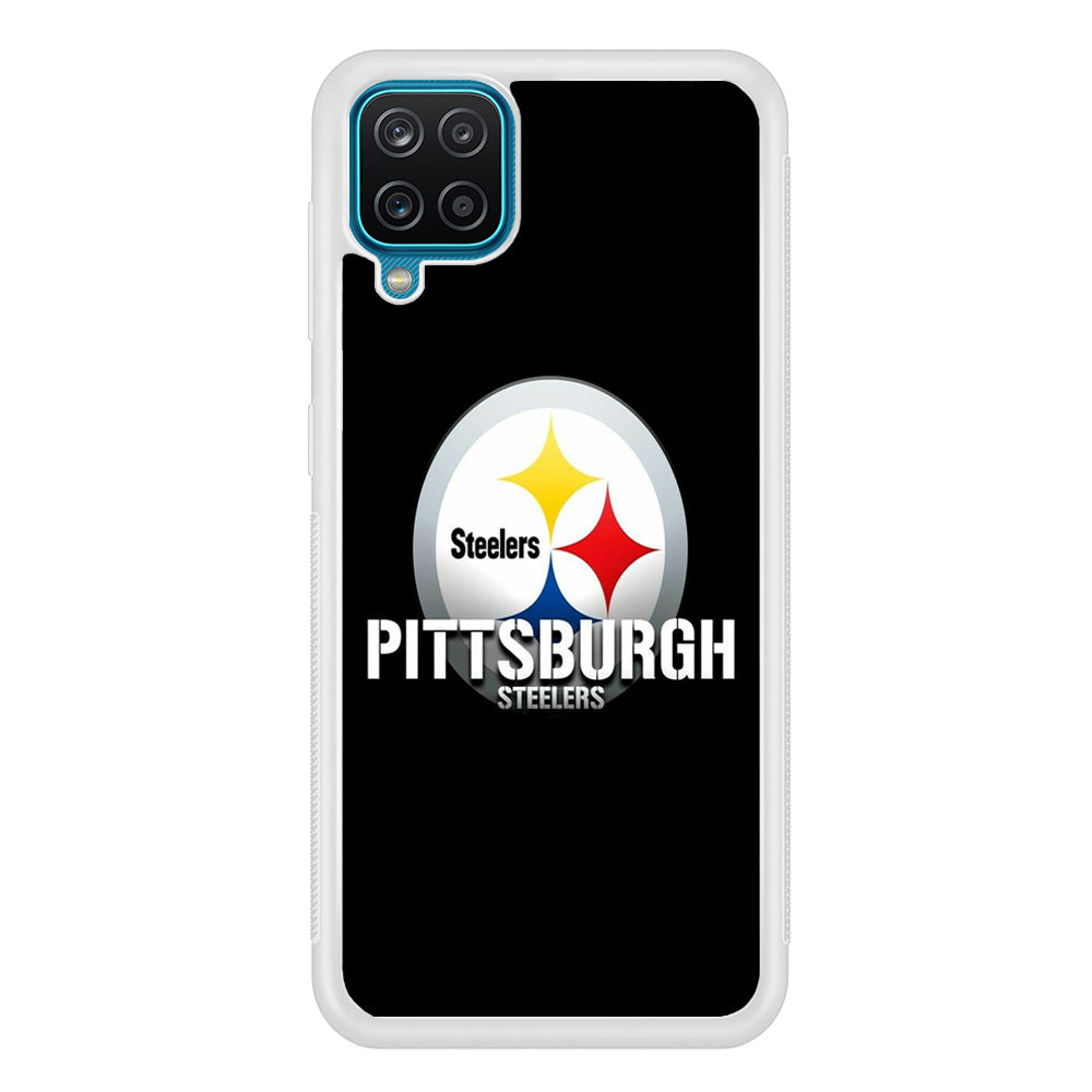 NFL Pittsburgh Steelers 001 Samsung Galaxy A12 Case-Phone Case-Rubber White (2D Case)-Altracase