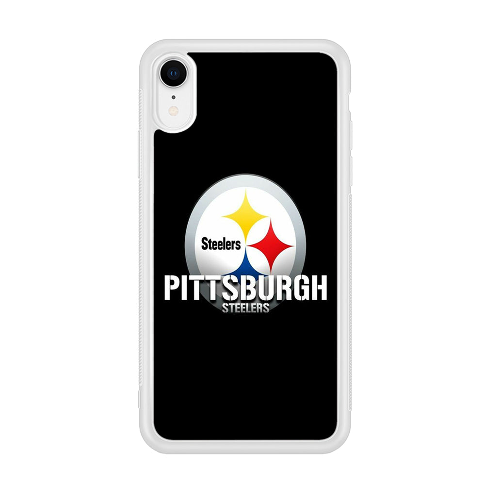 NFL Pittsburgh Steelers 001 iPhone XR Case-Phone Case-Rubber White (2D Case)-Altracase