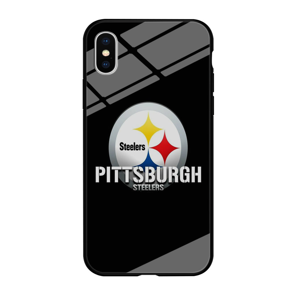 NFL Pittsburgh Steelers 001 iPhone Xs Case-Phone Case-Tempered Glass Case-Altracase