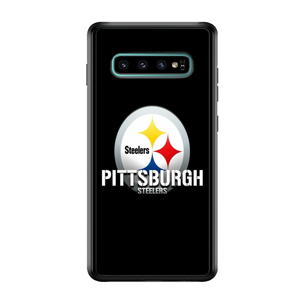 NFL Pittsburgh Steelers 001 Samsung Galaxy S10 Plus Case-Phone Case-Rubber Black (2D Case)-Altracase