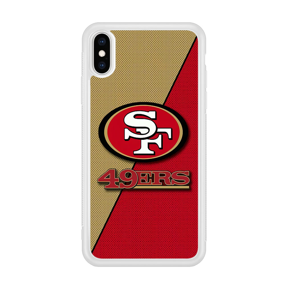 NFL San Francisco 49ers 001 iPhone Xs Case-Phone Case-Rubber White (2D Case)-Altracase