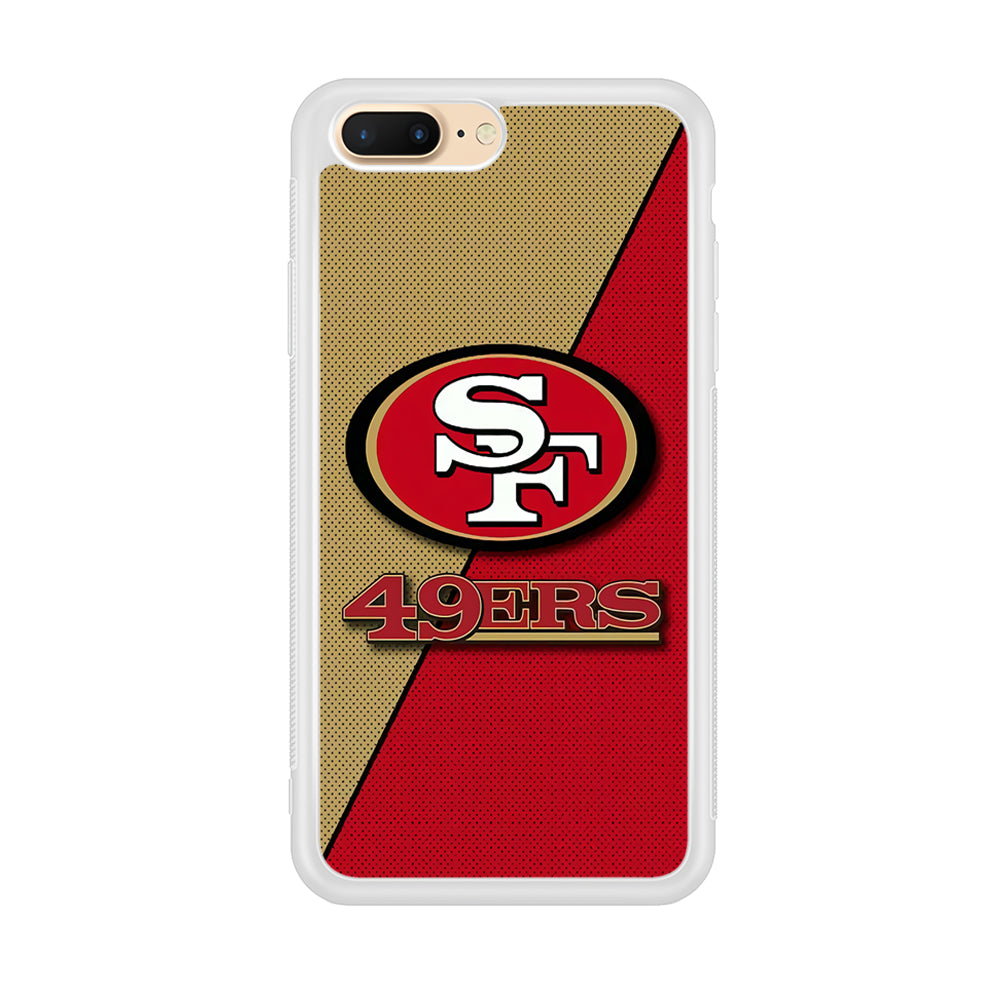 NFL San Francisco 49ers 001 iPhone 8 Plus Case-Phone Case-Rubber White (2D Case)-Altracase