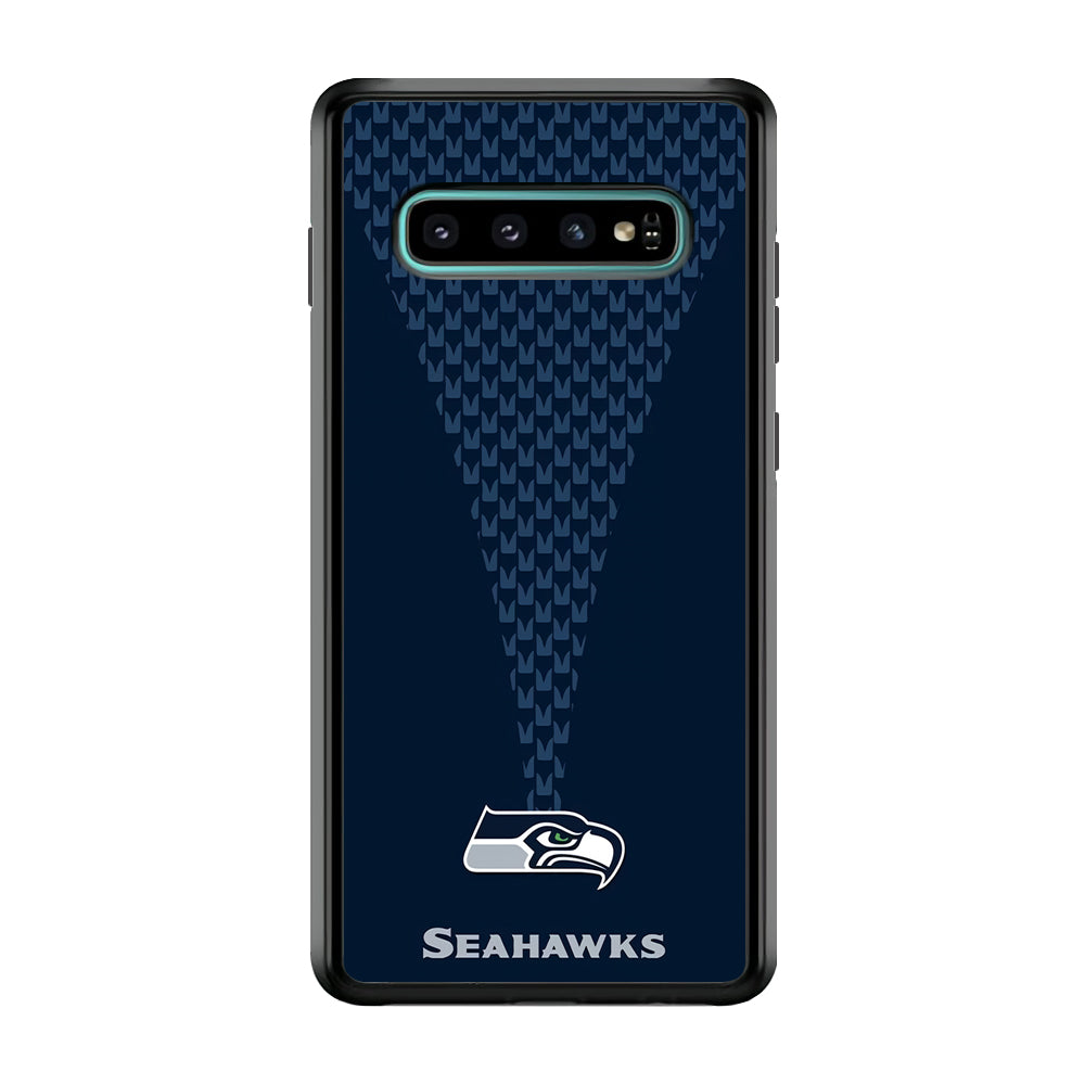 NFL Seattle Seahawks 001 Samsung Galaxy S10 Case-Phone Case-Rubber Black (2D Case)-Altracase