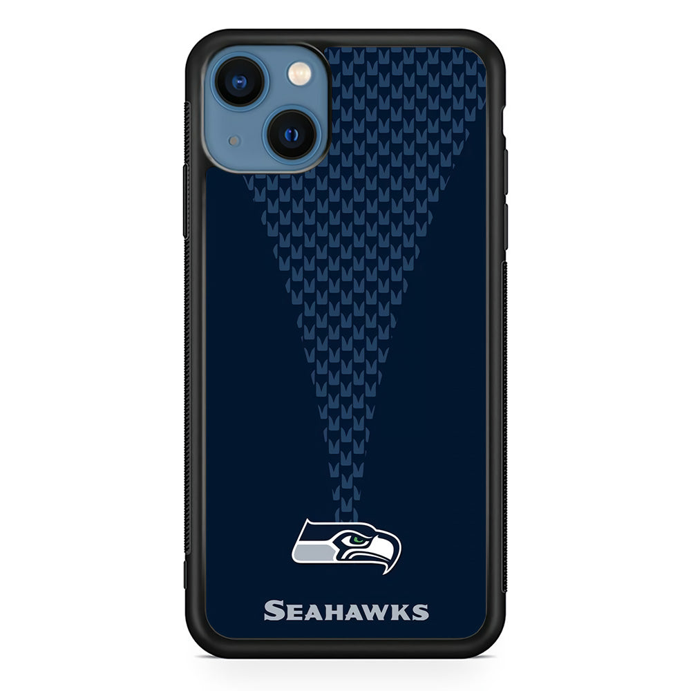NFL Seattle Seahawks 001 iPhone 15 Plus Case-Phone Case-Rubber Black (2D Case)-Altracase