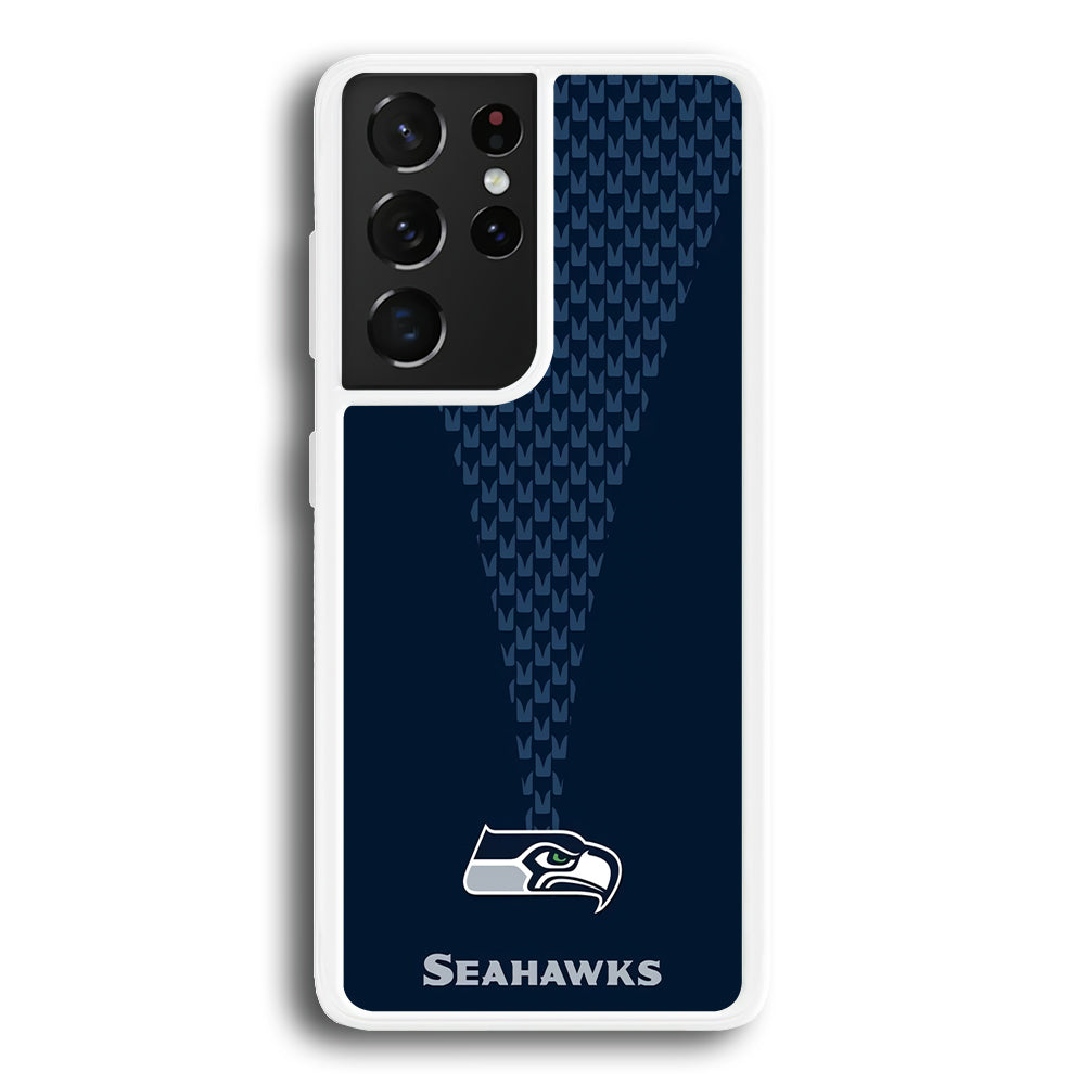 NFL Seattle Seahawks 001 Samsung Galaxy S21 Ultra Case-Phone Case-Rubber White (2D Case)-Altracase