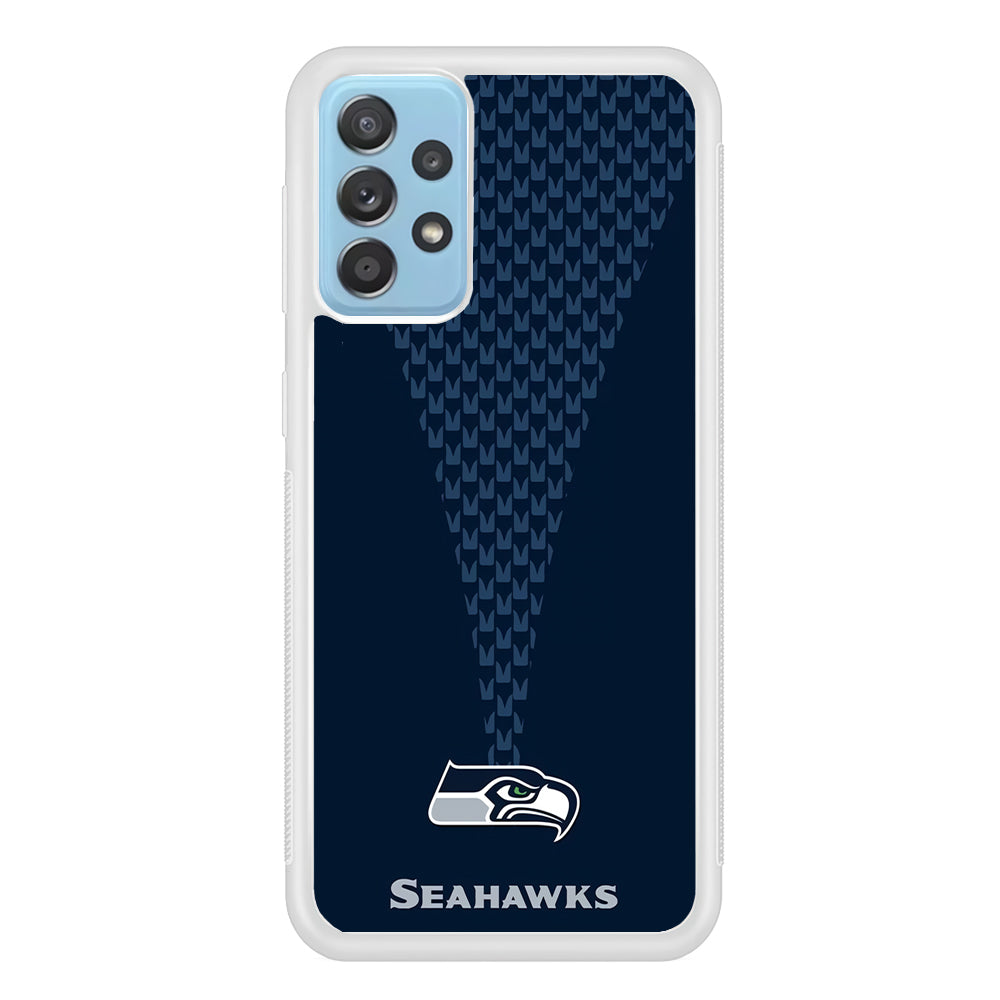 NFL Seattle Seahawks 001 Samsung Galaxy A72 Case-Phone Case-Rubber White (2D Case)-Altracase