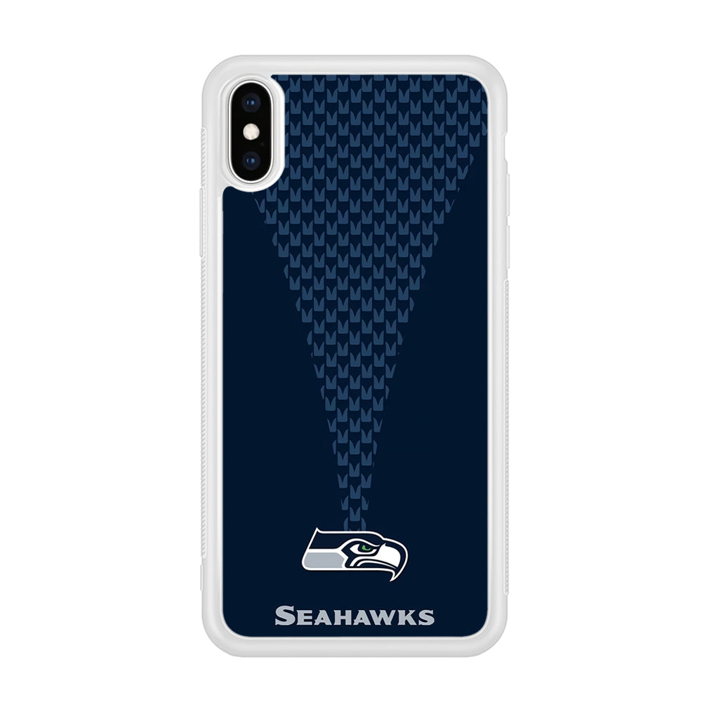 NFL Seattle Seahawks 001 iPhone Xs Case-Phone Case-Rubber White (2D Case)-Altracase