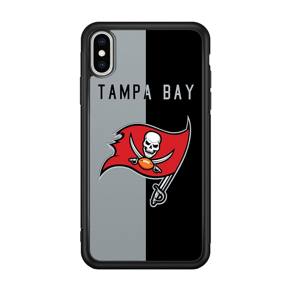 NFL Tampa Bay Buccaneers 001 iPhone Xs Case-Phone Case-Rubber Black (2D Case)-Altracase