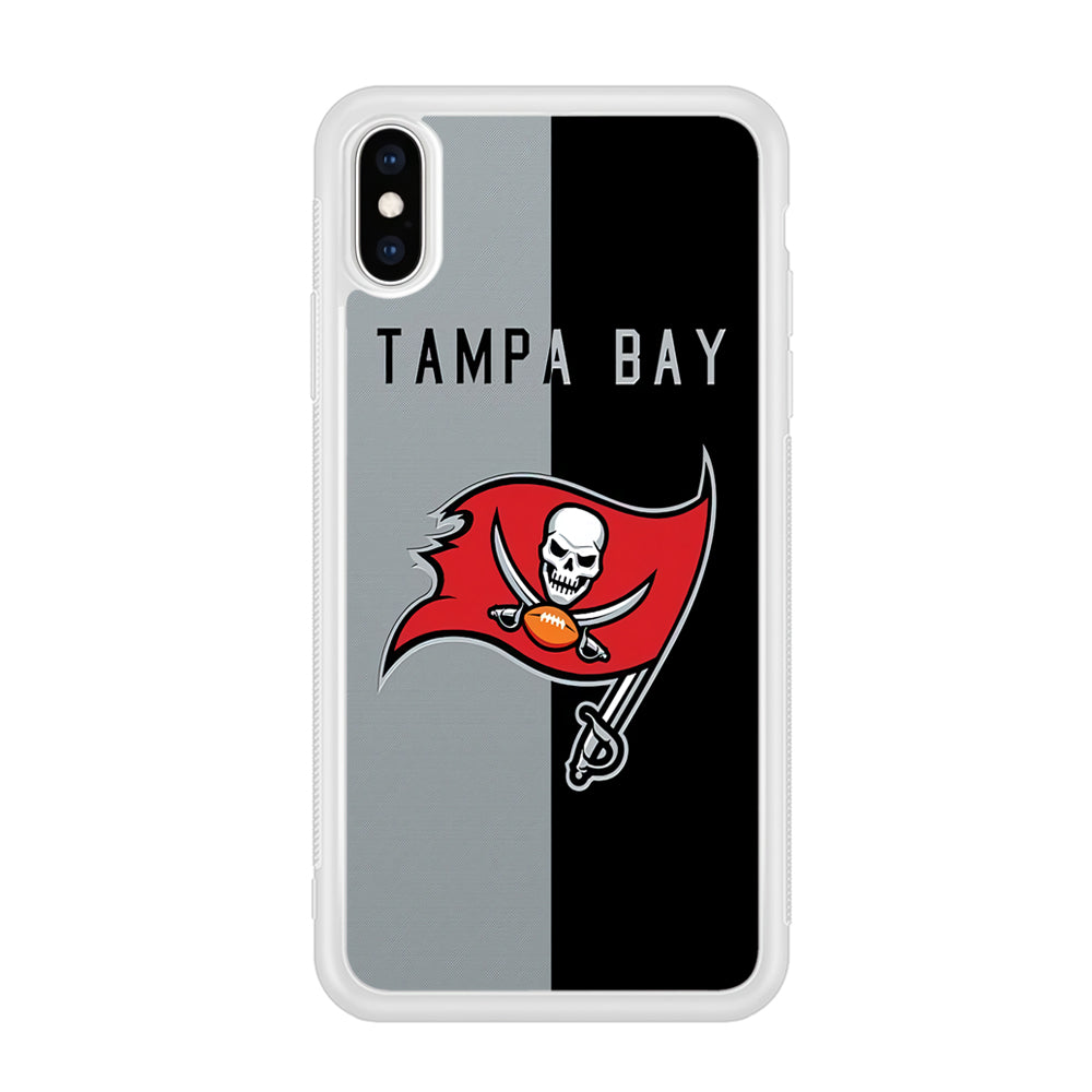 NFL Tampa Bay Buccaneers 001 iPhone Xs Case-Phone Case-Rubber White (2D Case)-Altracase