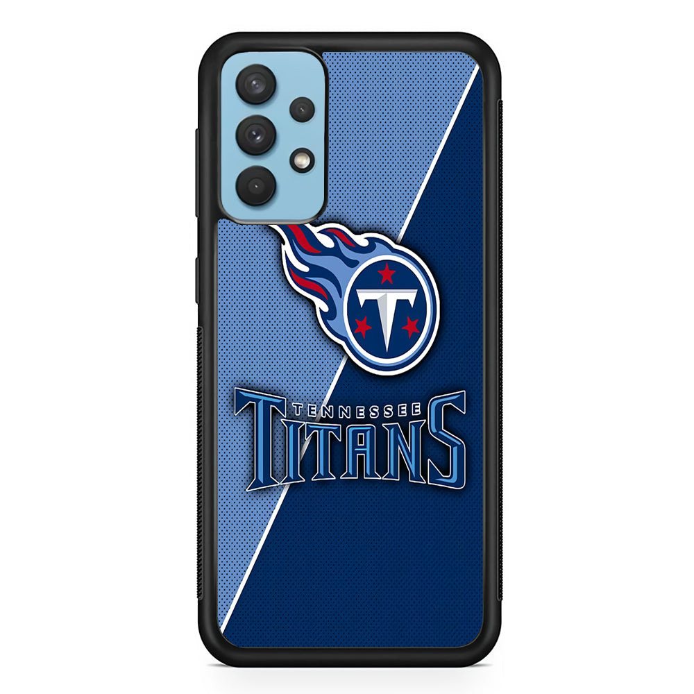 NFL Tennessee Titans 001 Samsung Galaxy A32 Case-Phone Case-Rubber Black (2D Case)-Altracase