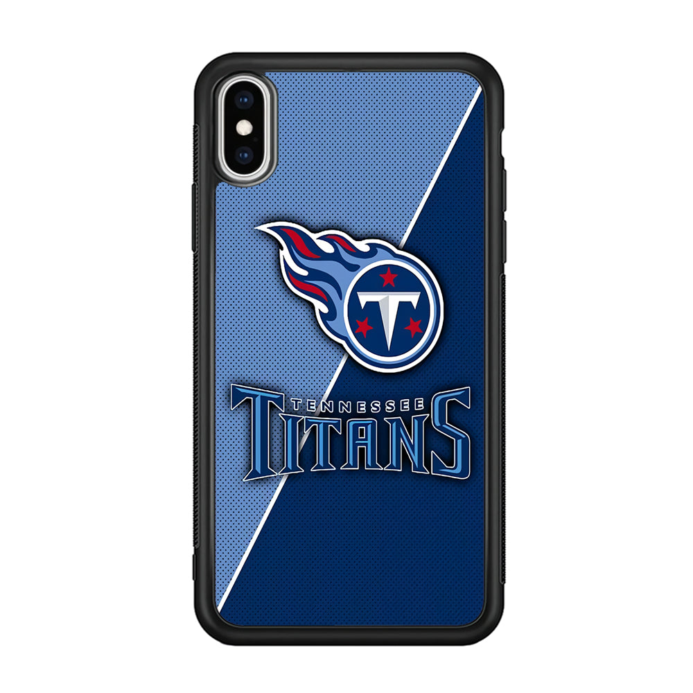 NFL Tennessee Titans 001 iPhone Xs Case-Phone Case-Rubber Black (2D Case)-Altracase