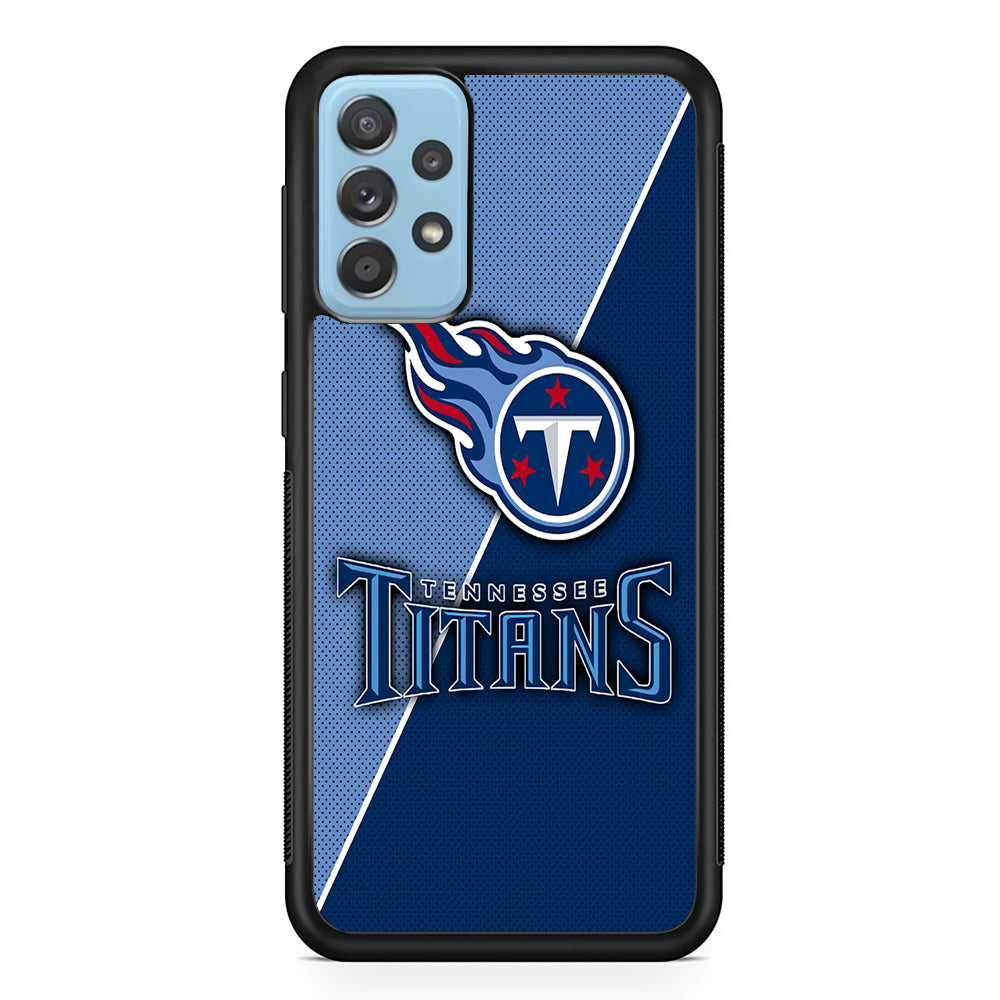NFL Tennessee Titans 001 Samsung Galaxy A52 Case-Phone Case-Rubber Black (2D Case)-Altracase