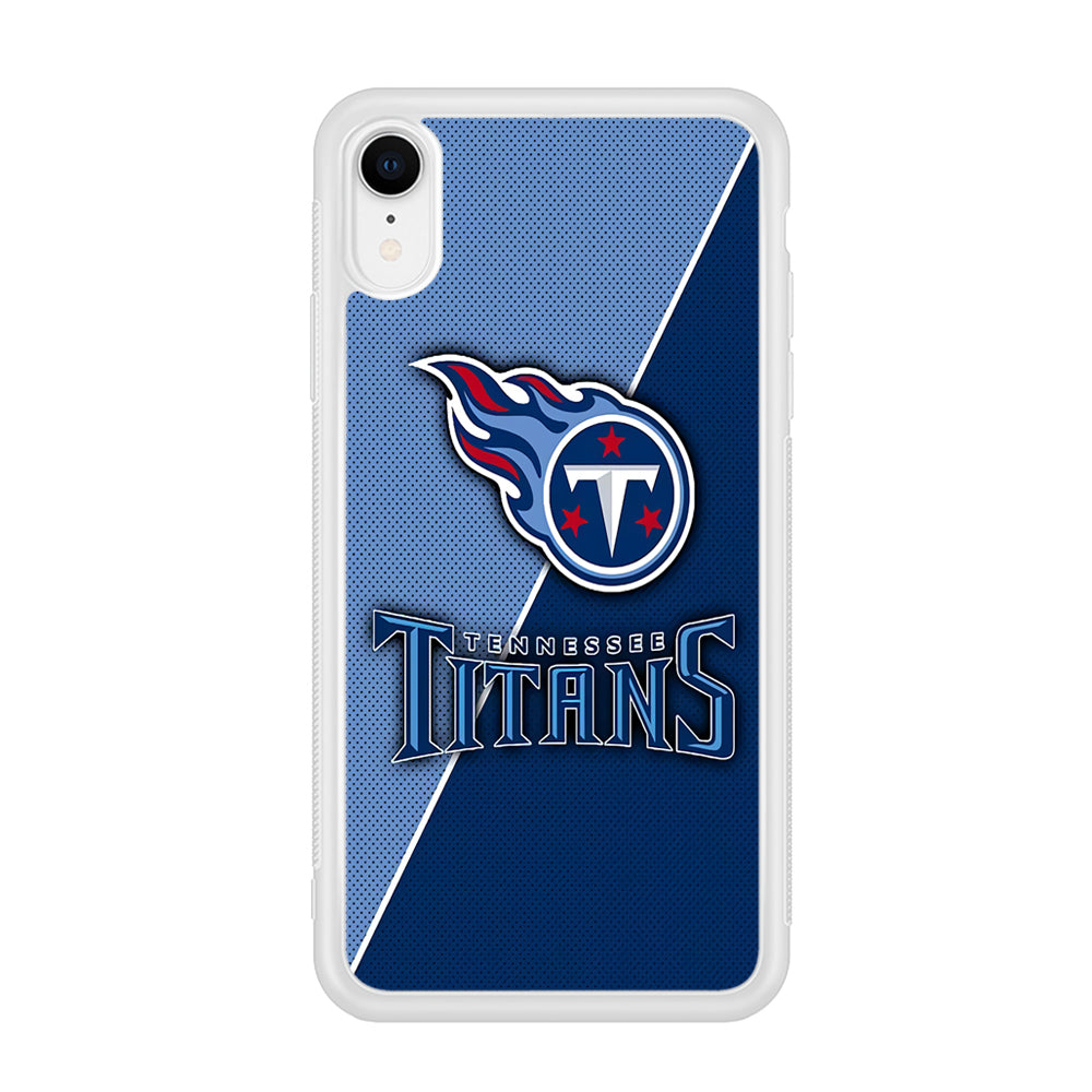 NFL Tennessee Titans 001 iPhone XR Case-Phone Case-Rubber White (2D Case)-Altracase