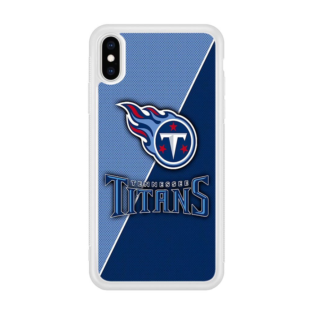 NFL Tennessee Titans 001 iPhone Xs Case-Phone Case-Rubber White (2D Case)-Altracase