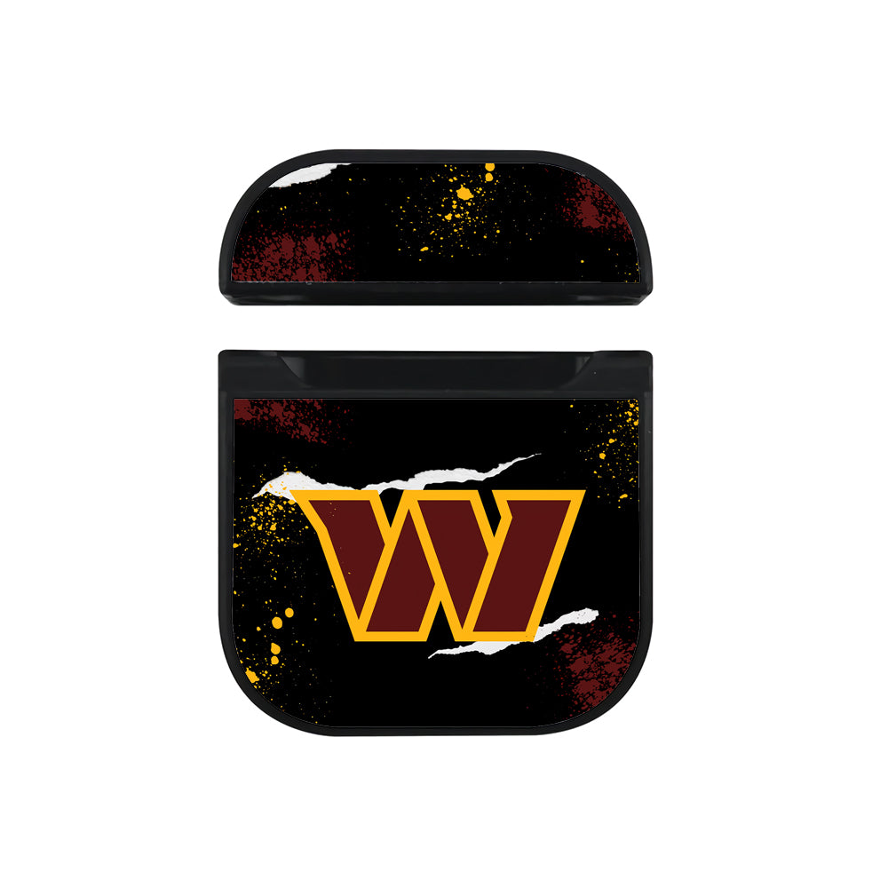 NFL Washington Commanders Splash Apple AirPods Case-AirPod Case-Black-Altracase