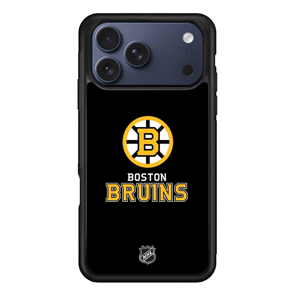 NHL Boston Bruins Black iPhone 17 Pro Case - Altracase