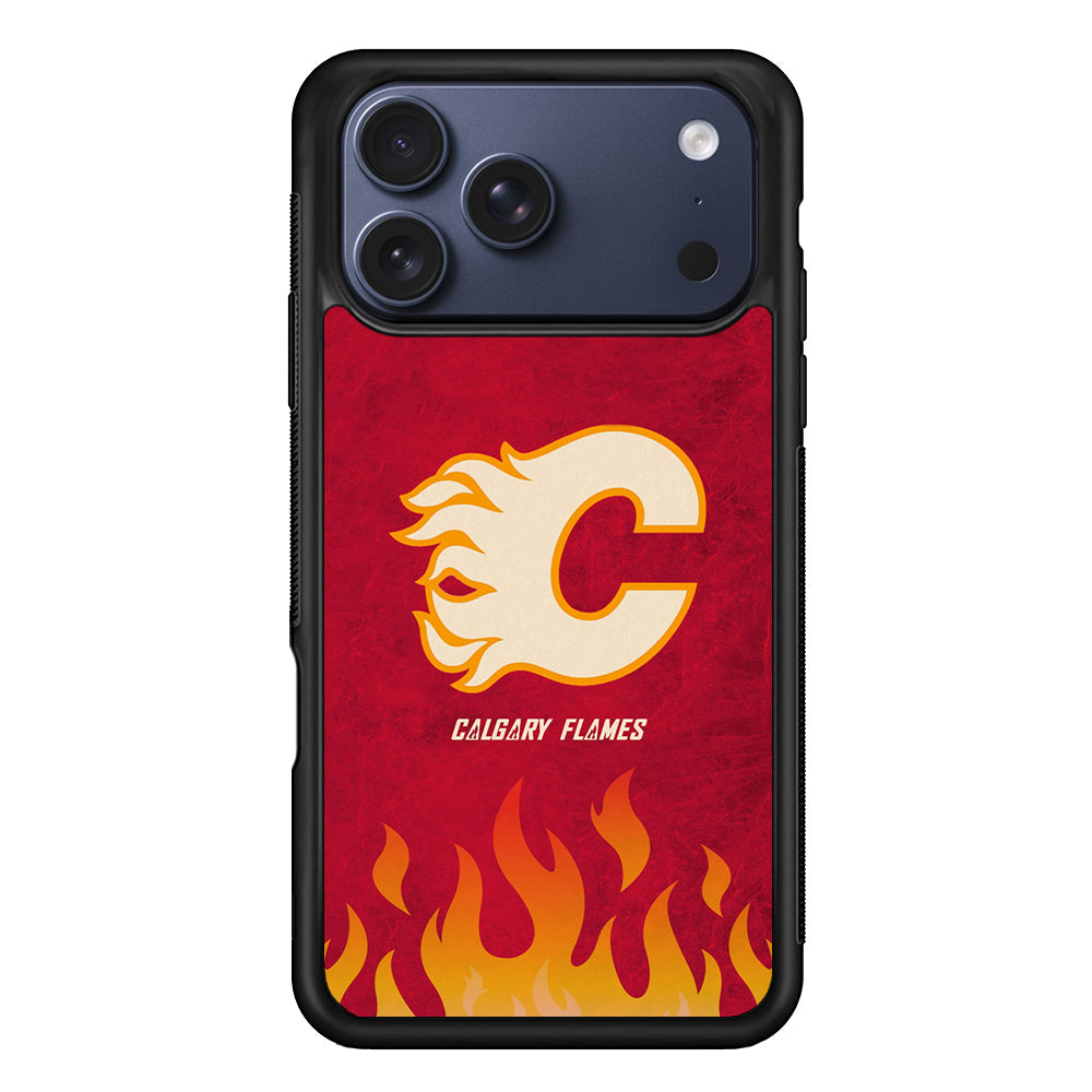 NHL Calgary Flames Red Fire iPhone 17 Pro Max Case - Altracase