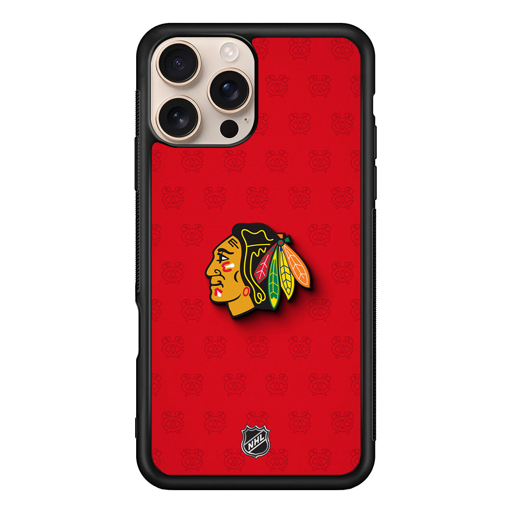 NHL Chicago Blackhawks Pattern iPhone 16 Pro Max Case - Altracase