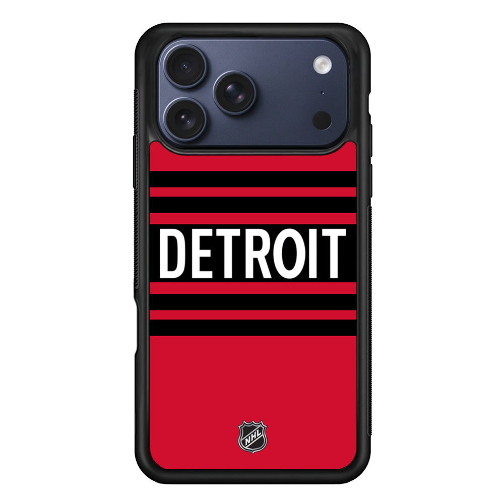 NHL Detroit Red Wings Red Black iPhone 17 Pro Case - Altracase